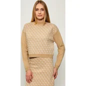 Swetry damskie - GUESS Półgolf AUBREY| Loose fit | z dodatkiem wełny - miniaturka - grafika 1