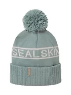 Czapki damskie - SEALSKINZ Heacham wodoodporna czapka z pomponem na zimną pogodę, Niebieski/kremowy, L-XL - miniaturka - grafika 1