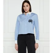 Koszule damskie - Karl Lagerfeld Koszula IKON | Cropped Fit - miniaturka - grafika 1