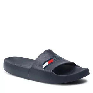 Klapki i japonki damskie - Tommy Hilfiger Klapki Ts Pool Slide 3 Women FC0FC00015 Desert Sky DW5 - grafika 1