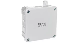 Puszka 2K 98x98x46mm 4xPG 13,5 IP55/65 szara RAL 7035 0290-80 - Puszki elektryczne i akcesoria - miniaturka - grafika 1