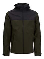 Kurtki męskie - Bestseller A/S Męska kurtka JJEBASIC Softshell Hood PLS, Rosin, 5XL, rodzynka - miniaturka - grafika 1