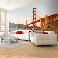 Fototapety - Fototapeta - Most Golden Gate - zachód słońca, San Francisco (rozmiar 200x154) - miniaturka - grafika 1