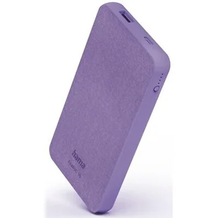 Hama Powerbank Power Pack Fabric 10 10000 mAh Fioletowy - Powerbanki - miniaturka - grafika 1