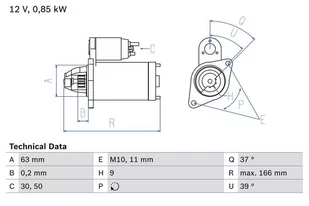 BOSCH Rozrusznik 0 986 024 190 - Rozruszniki - miniaturka - grafika 1