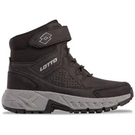Buty dla chłopców - LOTTO Unisex dziecięce buty Alderton Mid K półdługie buty, czarny szary, 27 EU - miniaturka - grafika 1