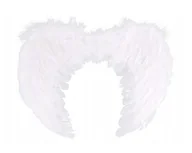 Dodatki do strojów karnawałowych - Skrzydła Anioła Białe Anielskie Pióra Anioł - miniaturka - grafika 1
