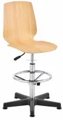 Fotele kosmetyczne - Krzesło laboratoryjne wysokie sklejka - miniaturka - grafika 1