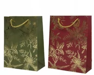 Opakowania i torebki na prezenty - Torebka Na Prezenty Papierowa Złote Liście 32 Cm - miniaturka - grafika 1