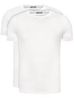 Piżamy męskie - Dsquared2 Underwear Komplet 2 t-shirtów DCX200030 Biały Regular Fit - grafika 1