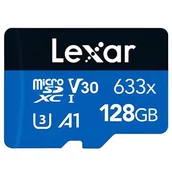 Karty pamięci - Lexar 128GB microSDXC High-Performance 633x UHS-I A1 V30 (LSDMI128BB633A) - miniaturka - grafika 1