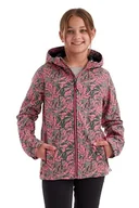 Kurtki i płaszcze dla dziewczynek - killtec Dziewczęca kurtka softshell/outdoorowa z kapturem, kurtka softshellowa z nadrukiem, light moss, 128, 43200-000 - miniaturka - grafika 1