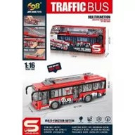 Samochody i pojazdy dla dzieci - Autobus ze światłem i dźwiękiem 1:16 Maksik - miniaturka - grafika 1