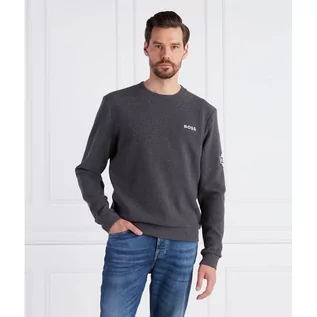 Swetry męskie - BOSS Sweter Structure Sweatshirt | Regular Fit - grafika 1