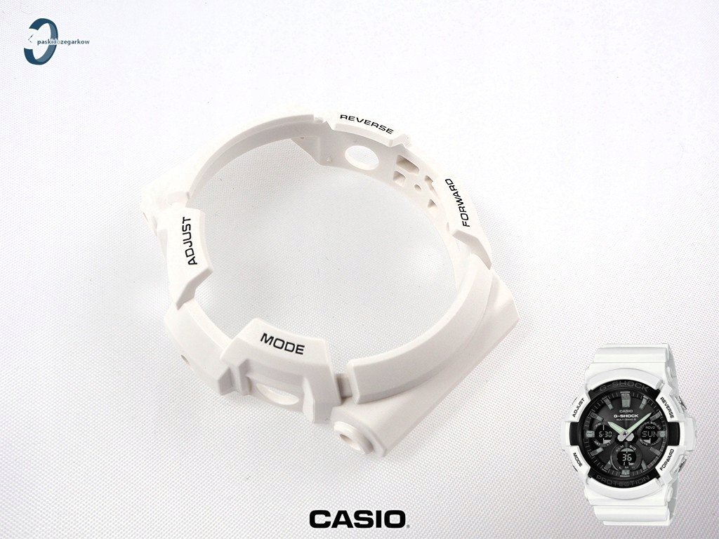 Bezel Casio GAW-100 GAW-100B GAW-100B-7A GA-200 GA-201 GAS-100 biały
