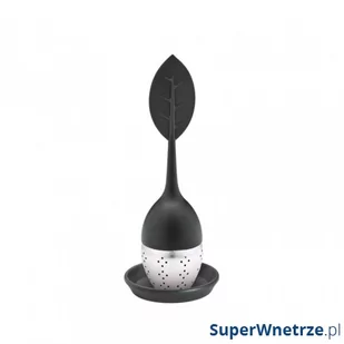 Zaparzaczka do herbaty Kuchenprofi Leaf czarna kod: KU-1045355500-CZA - Zaparzacze i kawiarki - miniaturka - grafika 1