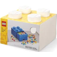 Pojemniki na zabawki - Lego POLTOP POLTOP Pojemnik z szufladą Brick 8 biały - miniaturka - grafika 1