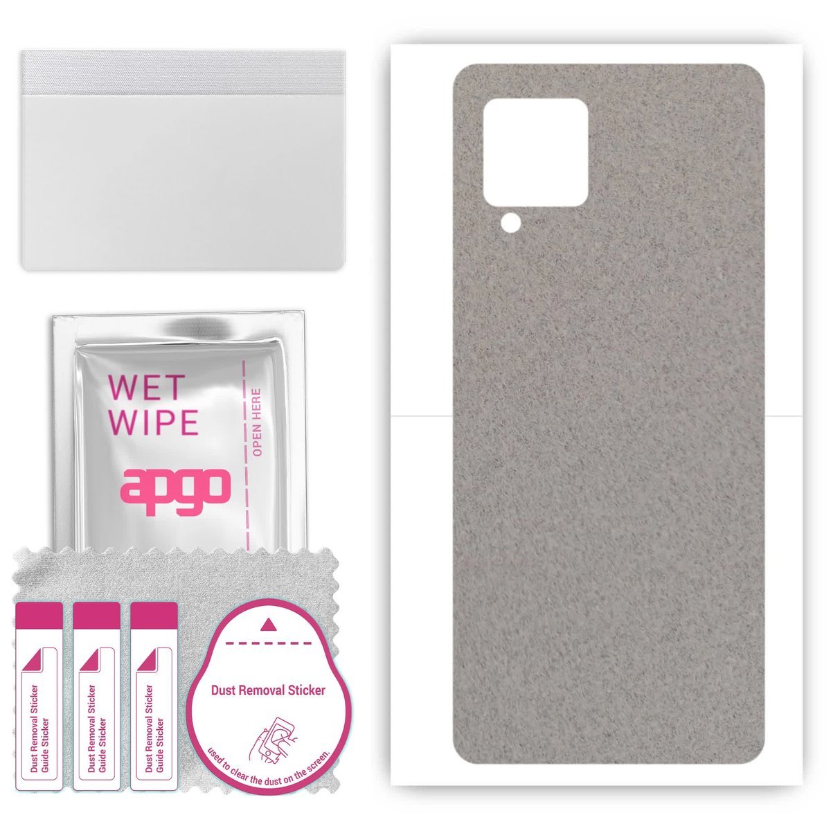 Folia naklejka skórka strukturalna na TYŁ Zamsz do Samsung Galaxy A42 5G - Zamsz Szary - apgo SKINS