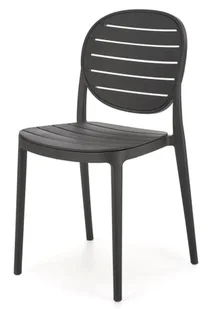Czarne nowoczesne krzesło sztaplowane 120cm R0-K20 - Krzesła - miniaturka - grafika 1