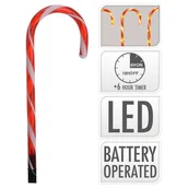 Oświetlenie świąteczne - Koopman Ambiance Lampki świąteczne w kształcie cukrowych lasek, zestaw 8 sztuk AXF204300 - miniaturka - grafika 1