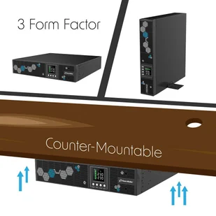 POWER WALKER UPS LINE-IN VI 1000 RLP 1000VA 8X IEC C13/USB-B/EPO/LCD/2U - Zasilacze awaryjne UPS - miniaturka - grafika 5