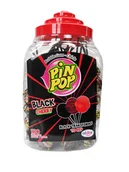 Gumy do żucia, lizaki, dropsy - LIZAK PIN POP BLACK CHERRY 100x18g - miniaturka - grafika 1