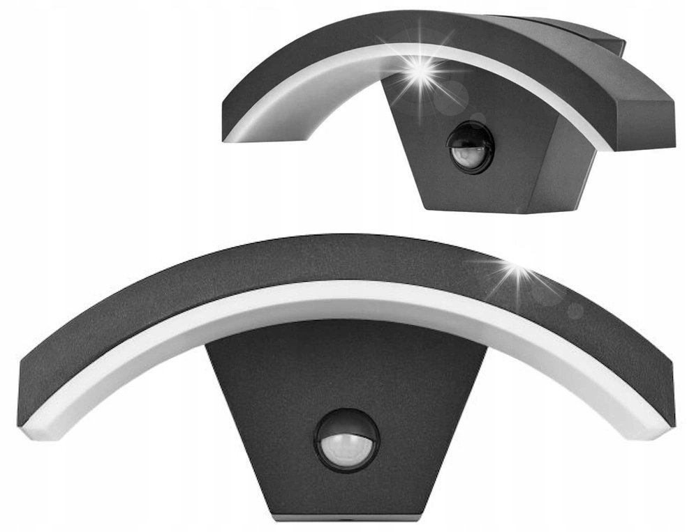 KINKIET ZEWNĘTRZNY Z CZUJNIK RUCHU ZMIERZCHU LAMPA ELEWACYJNA LED 9W IP54