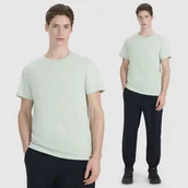 Koszulki męskie - Koszulka Męska 4F T-shirt Z Nadrukiem Regular Miętowa 4FWSS25TTSHM2239 XXL Miętowy - miniaturka - grafika 1