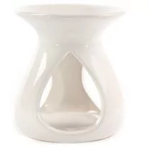Puckator Kominek ceramiczny 10,5 x 9,5 x 9,5 (biały) 159 - Świeczniki - miniaturka - grafika 1