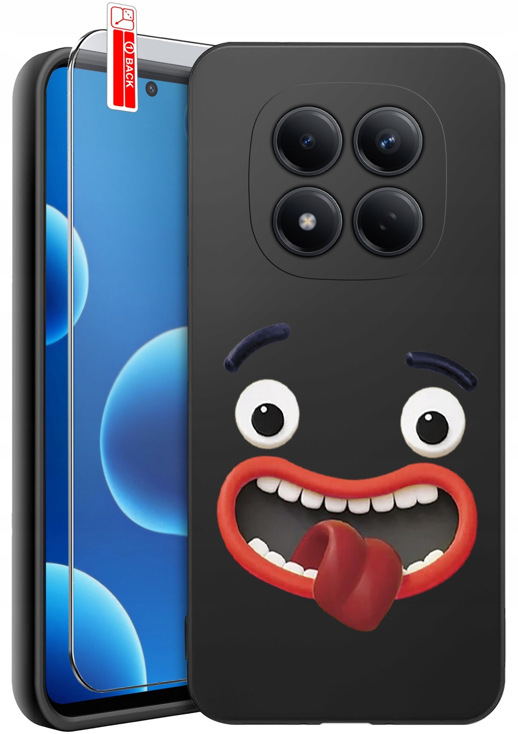 krainaGSM Etui Do Xiaomi Redmi Note 15 Pro 5G Wzory Silikonowe Matt Case + Szkło