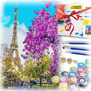 Zestaw do malowania po numerach - wieża Eiffla - Malowanie po numerach Zestaw do malowania po numerach - wieża Eiffla - Malowanie po numerach - miniaturka - grafika 1