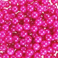 Półfabrykaty do biżuterii - Koraliki perłowe 6mm (50szt) Ciemny Róż - miniaturka - grafika 1