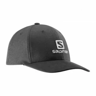 Czapki i chusty sportowe damskie - Czapka Salomon Logo Cap Black/ White - grafika 1