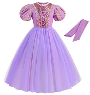 Strój Przebranie Sukienka Roszpunka Zaplątani Na Bal Karnawał 134 140 Cm - Stroje karnawałowe Strój Przebranie Sukienka Roszpunka Zaplątani Na Bal Karnawał 134 140 Cm - Stroje karnawałowe - miniaturka - grafika 1