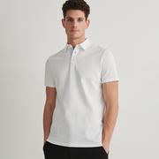 Koszulki męskie - Reserved - Koszulka polo regular - Biały - miniaturka - grafika 1