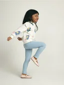 Spodnie i spodenki dla dziewczynek - Reserved - Legginsy z rozcięciami - jasnoniebieski - miniaturka - grafika 1