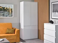 Szafy - Praktyczna Szafa Dwudrzwiowa Z Półkami I Drążkiem Libro 01 Biała - miniaturka - grafika 1