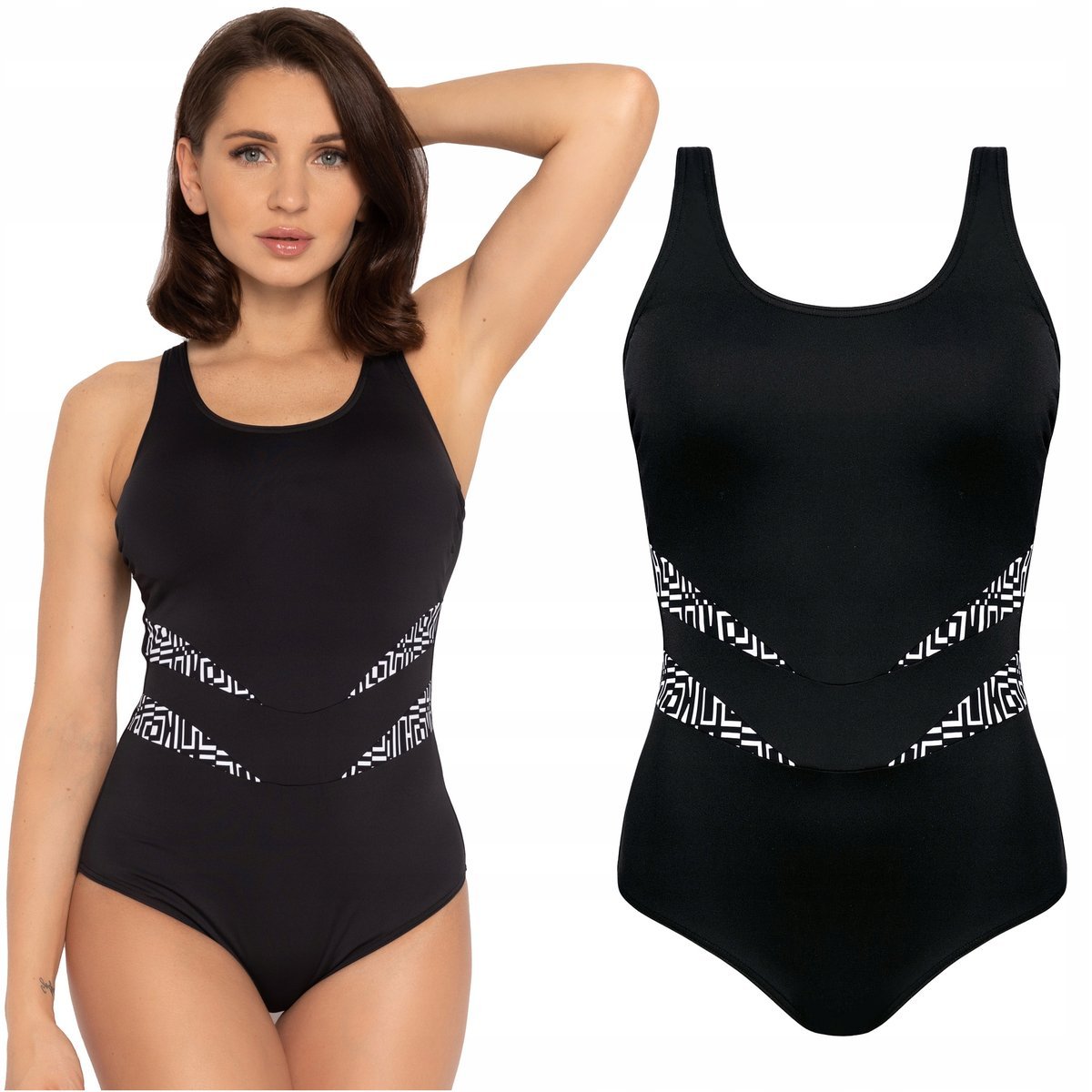 Strój kąpielowy jednoczęściowy na basen SELF S36RW-22 Pacific Sport M 38