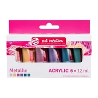 Przybory szkolne - Farby Akrylowe 6X12Ml  Metallic Art      Creation Talens - miniaturka - grafika 1