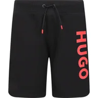 Spodnie i spodenki dla chłopców - HUGO KIDS Szorty | Regular Fit - miniaturka - grafika 1