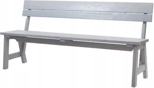 Ławka ogrodowa drewno sosnowe szara ławka parkowa ławka z oparciem ławka meble ogrodowe Robust 9855 - Wyposażenie miejsc publicznych - miniaturka - grafika 1