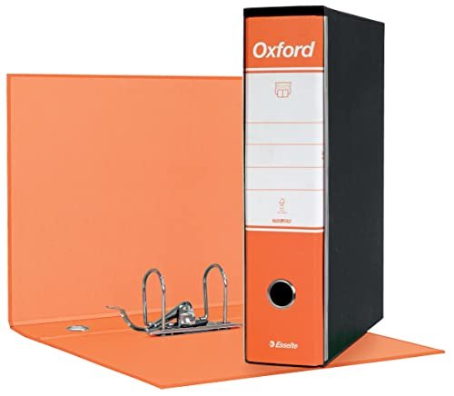 Esselte OXFORD Portfel z mechanizmem nr 1 w formacie protokołu z 8 cm grzbietem – Pomarańczowy, 6 sztuk