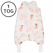 Śpiworki dla dzieci - OCIEPLANY ŚPIWOREK Z NOGAWKAMI 56-68 XS 1 TOG BAWEŁNA 100% PRODUKT POLSKI - miniaturka - grafika 1