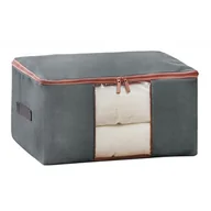 Wyposażenie pokoiku dziecięcego - POKROWIEC Kufer NA POŚCIEL UBRANIA ORGANIZER TORBA grafitowa XL 60x40x30cm OR106GRAF - miniaturka - grafika 1