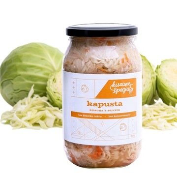 Kapusta Kiszona Naturalnie 800g Przetwory Warzywne Kiszone Specjały