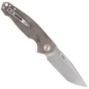 Nóż składany Viper Katla Green Canvas Micarta, Stonewashed M390 by Jesper Voxnæs (V5982CG) - Noże - miniaturka - grafika 3