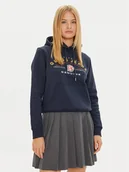 Bluzy damskie - Guess Jeans Bluza W4BQ20 KC811 Granatowy Regular Fit - miniaturka - grafika 1