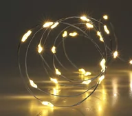 Oświetlenie świąteczne - CHRISTMAS DECORATION, LAMPKI DRUCIKI NA BATERIE GIRLANDA 80 LED CIEPŁY BIAŁY - miniaturka - grafika 1