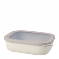 Miski i półmiski - Mepal Mepal Cirqula Oblong Nordic White 2 L Popielata Miska Kuchenna Plastikowa Z Pokrywką - miniaturka - grafika 1