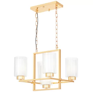 NOWOCZESNA LAMPA WISZĄCA ZŁOTA LINO W5 - Lampy sufitowe - miniaturka - grafika 1